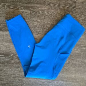 Lululemon Invigorate High Rise Leggings Poolside Blue Size 6 25